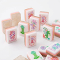 Mica Pattern American Mahjong acrylic tiles angled studio shot