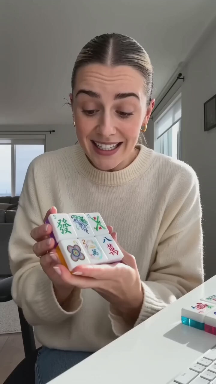 UGC video review of the luxury American Mahjong acrylic tile set