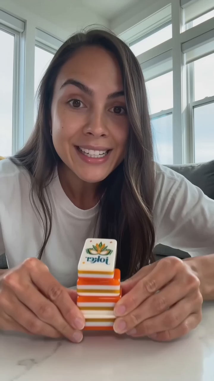 UGC video review of Orange American Mahjong tile set